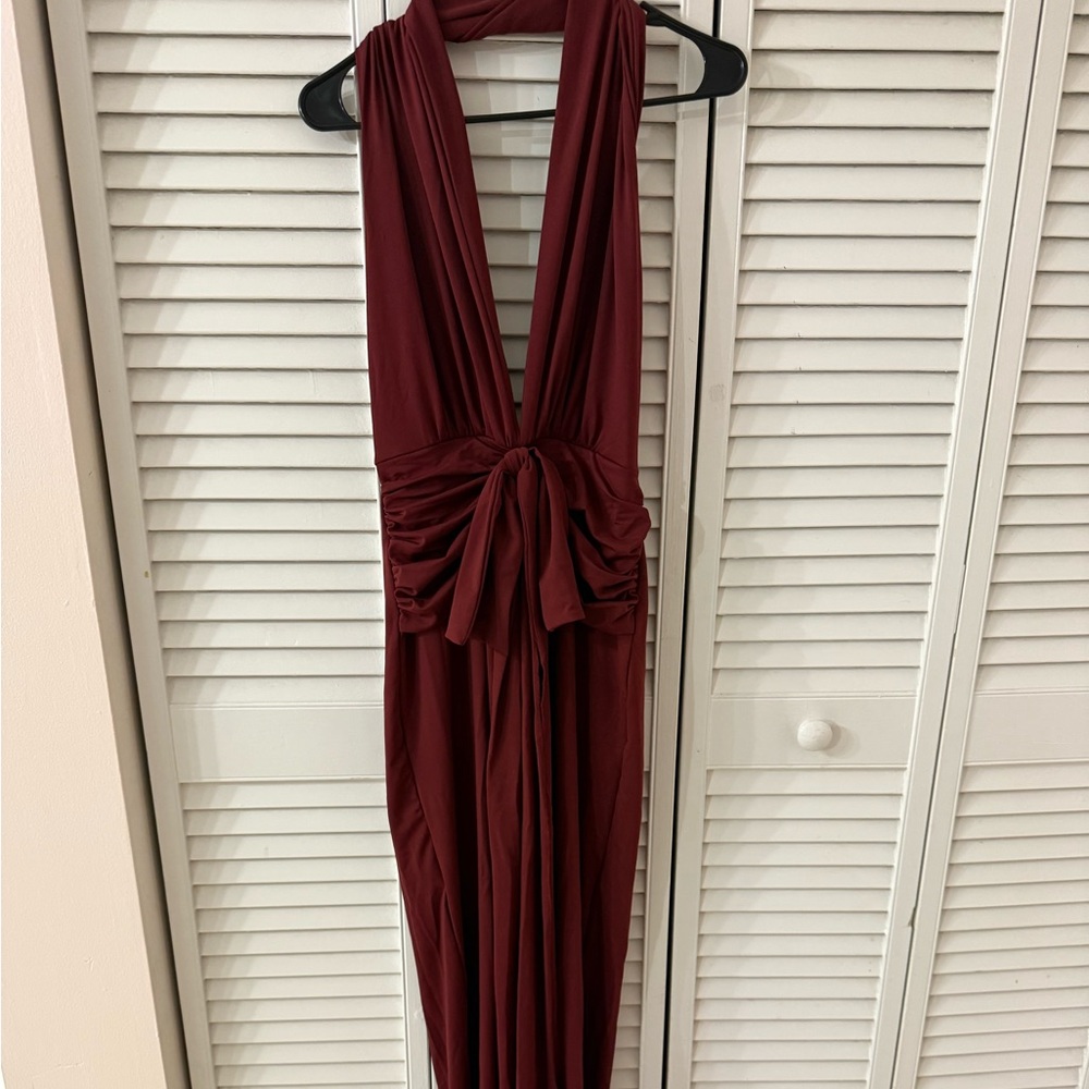 SHEIN Deep Red Evening Gown